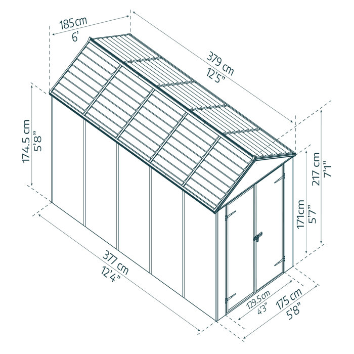 Skjul Rubicon 7 m² Canopia by Palram